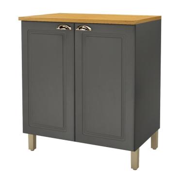 Imagem de Balcão Para Cooktop 2 Portas Indekes Firenze - Chumbo