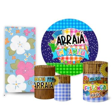 Imagem de Trio Capas Cilindro + Painel Redondo + Lateral Festa Junina (K2FJN0023)