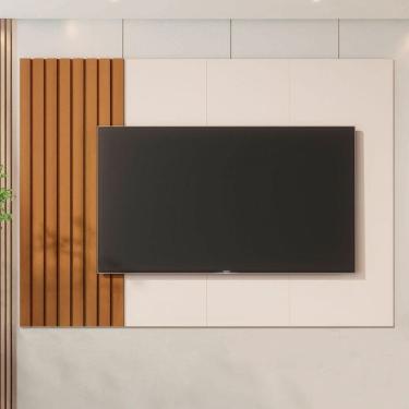 Imagem de Painel para TV Até 70 Polegadas Boto Off White/Natural - Jb Bechara