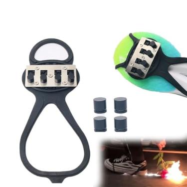 Imagem de VISIOLEX Almofada de ferramentas de ignição por fricção de bicicleta, almofada de pederneira de bicicleta, freio de pé com faísca de pressão de pé deslizante, capas de tênis de equitação (motocicleta