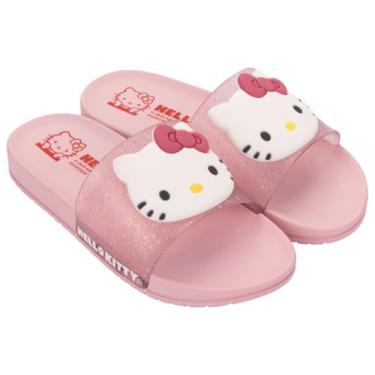 Imagem de Slide Infantil Hello Kitty Grendene Rosa com Glitter – Chinelo Confortável com Aplique 3D Nº 25 ao 32/33 (Rosa, BR, Criança de 4 a 8 anos, Numérico, 28)