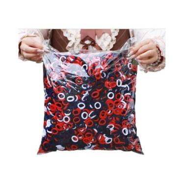 Imagem de Elásticos De Cabelo Coloridos Para Crianças, 100/300/500 Unidades, Laç