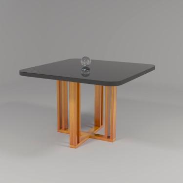 Imagem de Mesa Paola 90x90 MDF/Vidro Bom Pastor