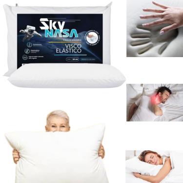 Imagem de Travesseiro Basic Sky Espuma Viscoelástico Tecnologia Nasa Hipoalérgico