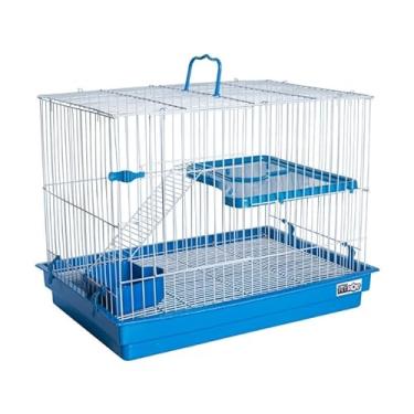 Imagem de Gaiola Coelho Chinchila Porquinho Da India Com Andar Grande (AZUL)