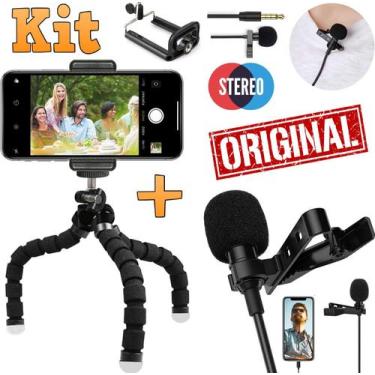 Imagem de Kit Microfone de Lapela Profissional Para Celular Smartphone Universal