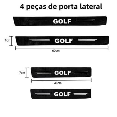 Imagem de Adesivos Protetores De Soleira De Porta Em Fibra De Carbono Anti-risco