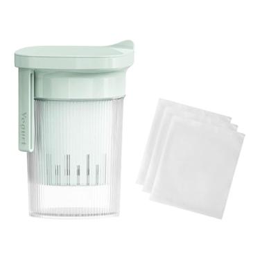 Imagem de IEUDNS Coador para Iogurte Grego com Tampa, Utensílio de Cozinha para Filtrar Leite E Queijo, Verde