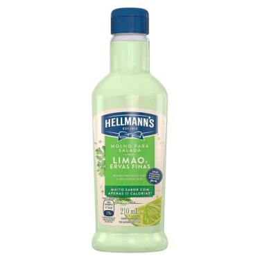 Imagem de Molho Para Salada Limão e Ervas Finas Hellmann's 210ml - Hellmanns