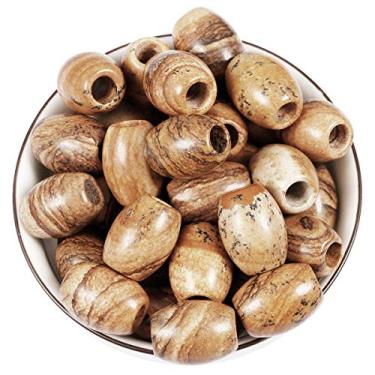 Imagem de Nupuyai Grânulos soltos de pedra grande para fabricação de joias, pacote com 30, contas europeias Rondelle polidas para pulseiras charmosas