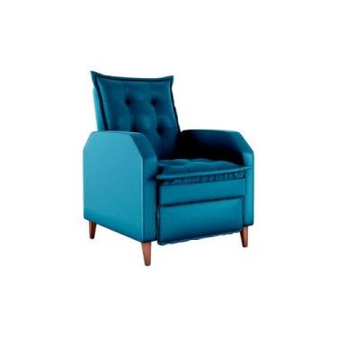 Imagem de Poltrona Mamãe Amamentação Reclinavel Yaris Petróleo Matrix