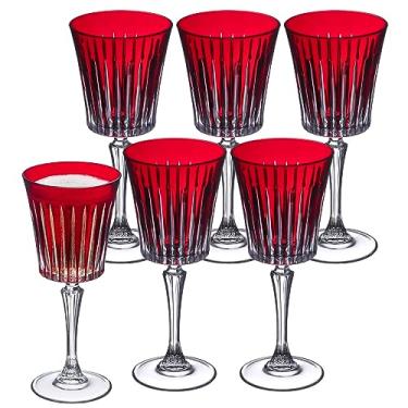 Imagem de Barski Taças de vinho coloridas europeias - conjunto de 6 taças de vinho para vinho tinto ou vinho branco - taças de água coloridas elegantes - taças coloridas prontas para presente, taças de vinho