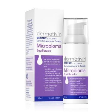 Imagem de Creme Hidratante Facial Dermotivin Benzac Oil Control Microbioma Equilibrado 50ml
