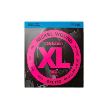 Imagem de Cordas Para Baixo D Addario Xl Nickel Wound Exl170 4 Cordas Escala Longa .045-.100 [F108]