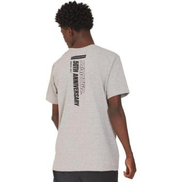 Imagem de Camiseta Starter Edição Especial 50 Years Masculina Algodão, Cinza, G