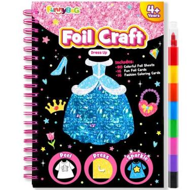 Imagem de Foil Art Craft Activity FUNNYB&G para crianças com 80 folhas de alumín
