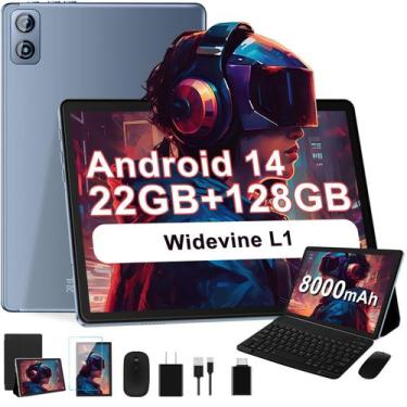 Imagem de Tablet Dghrti Android 14 TAB20 22GB+128GB/1TB 10.1" Metal Grey