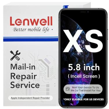 Imagem de Lenwell Serviço de reparo com substituição de tela Incell para iPhone Xs 5,8 polegadas Tela digitalizadora de substituição Touch Assembly com serviço de instalação por correio