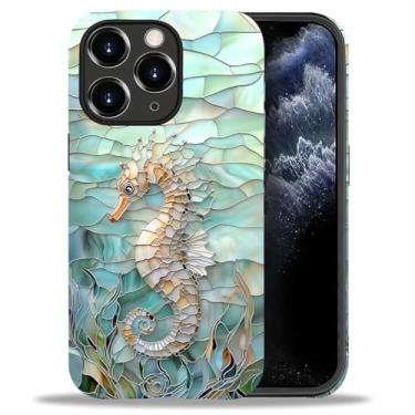 Imagem de Punmada Capa para iPhone 11 Pro, para meninas e mulheres, meninos, capa híbrida rígida à prova de choque de silicone à prova de choque, capa protetora fosca para iPhone 11 Pro vidro submarino 3D