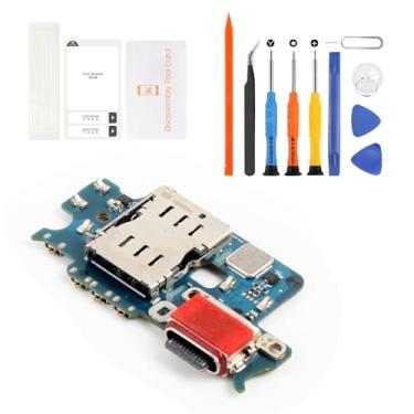 Imagem de Olivechard Kit de substituição de placa de porta de carregamento para Samsung Galaxy S23 5G 15.5 cm SM-S911B S911U S911U1 S911W USB-C Carregador Dock Connector PCB USB Substituição (sem cabo) com