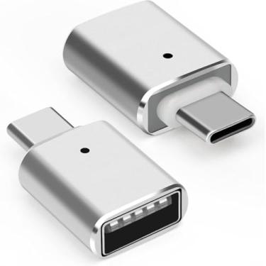 Imagem de ALENKO Adaptador USB Tipo C para USB 3.0 OTG com LED Compatível com Pen Drive Teclado Mouse HD Externo Ideal para Android Tipo C Tablet Celular e Notebook