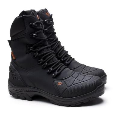 Imagem de Bota Coturno Militar Impermeável Gogowear 100% Couro ref Garra, Preto,