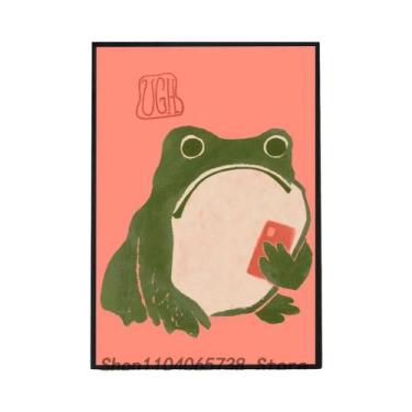 Imagem de Antigo Vintage Sapo Cartaz Impressão De Papel Para Casa Sala De Estar 