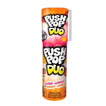 Imagem de Pirulito Push Pop Duo Morango e Laranja 14g