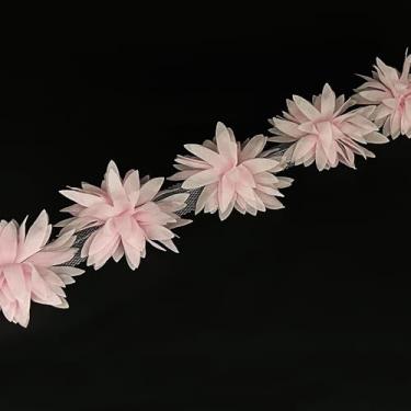 Imagem de 1 jarda vintage folhas de flores fita de acabamento de renda folha bordado tecido apliques fita de renda para roupas de vestido cortina decoração de casa brinco fazer artesanato de costura artesanal