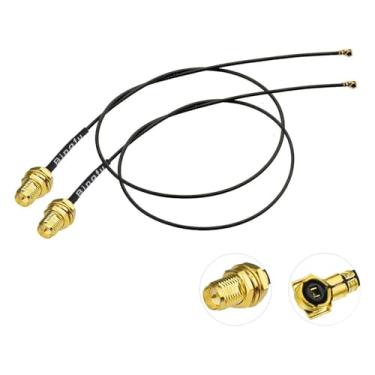 Imagem de Bingfu Cabo de antena WiFi de montagem anteparo 20 cm 20.3 cm pacote com 2 para Intel AX200NGW 8265AC 8265NGW 7265AC 9560AC M.2 Adaptador WiFi de placa de rede sem fio