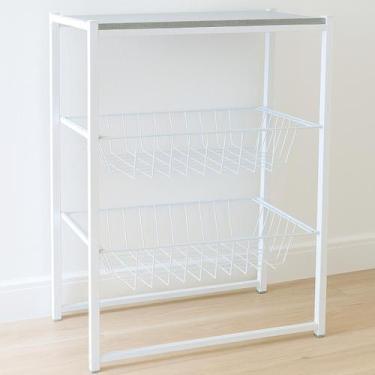 Imagem de Fruteira Cozinha De Chão Industrial Suporte Bebedouro Aço - MBM Decor