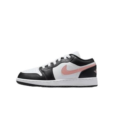 Imagem de Tênis infantil Air Jordan 1 Low (branco/preto/rosa enferrujado), Branco/preto/rosa enferrujado, 20