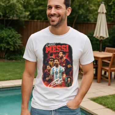 Imagem de Camiseta Masculina Lionel Messi Futebol Craque 100% Algodão - delite, 