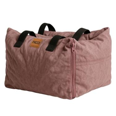 Imagem de Bolsa de Transporte Assento de Carro e Caminha Pet Impermeável Médio com Cinto de Segurança (Rosa)