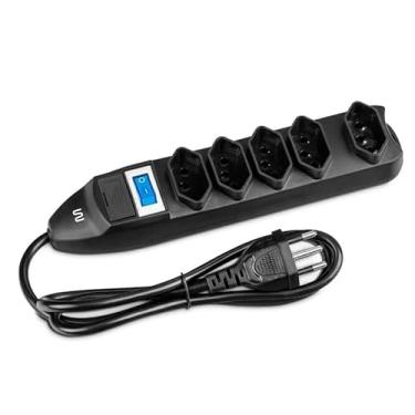 Imagem de Filtro De Linha 5 Tomadas Extensão 1 Metro Botão Liga/Desliga Fusível de Proteção Multi - Wi297