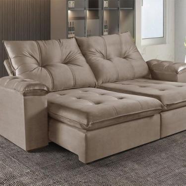 Imagem de Sofá Retrátil e Reclinável 4 Lugares M-194 2,50m Molas Ensacadas Pillo