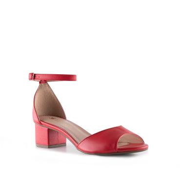 Imagem de Sandália De Salto, Via Uno, Feminino, Vermelho, 36