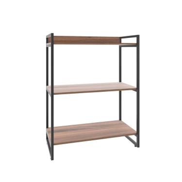 Imagem de Estante Kuadra 80x40x104cm C/03 Prateleiras Nogal / Nogal /