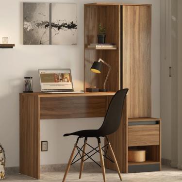 Imagem de Bancada Office Com Estante Walker Amendola Grafito