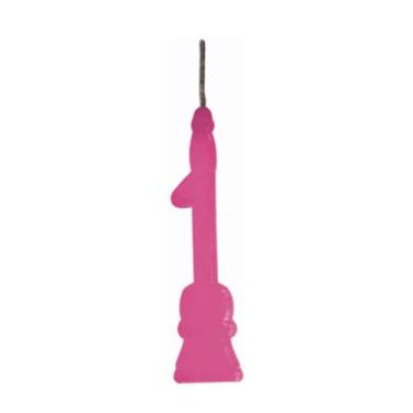 Imagem de Vela de Aniversário Rosa Número 1 - Estrela