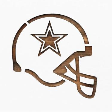 Imagem de Estêncil de capacete de futebol americano – Folha de modelo Mylar reutilizável de 21,6 cm x 28 cm para pintura, desenho, artesanato DIY e projetos esportivos