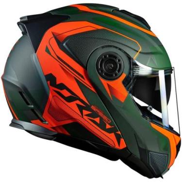 Imagem de Capacete Norisk Route FF345 Speedmax, Verde/Laranja, 56