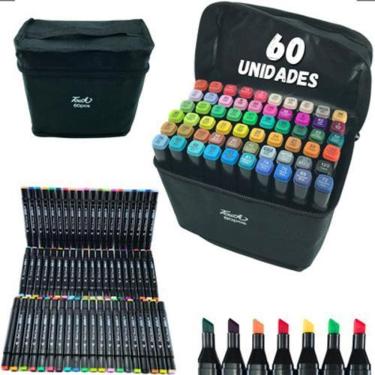 Imagem de Ultra Canetinhas Profissional Ponta Dupla Estojo 60 1Linha