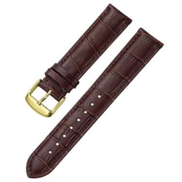 Imagem de Pulseira de relógio iStrap Alligator Grain Calfskin 24 mm preta marrom
