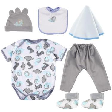 Imagem de Roupas de boneca Reborn Babeside para 43-56 cm com dinossauros