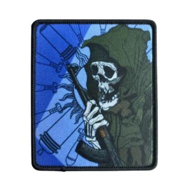 Imagem de Emblema de moral impresso em caveira, ganchos táticos e costurados, emblemas de meme de grau militar para chapéus, mochilas, uniformes, equipamentos e coletes de combate