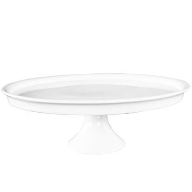 Imagem de jinsongdafa Suporte de bolo de porcelana, suporte de sobremesa redondo de 35 cm, suporte de cupcake - suporte de pedestal de bolo para decoração de casamento e aniversário - exibição de sobremesa para