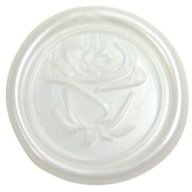 Imagem de Adesivos de selo de cera rosa adesivos de selo de cera autoadesivos 50 peças de selos de envelope de convite de casamento branco pérola para decoração de cartão de convite de festa de embrulho de