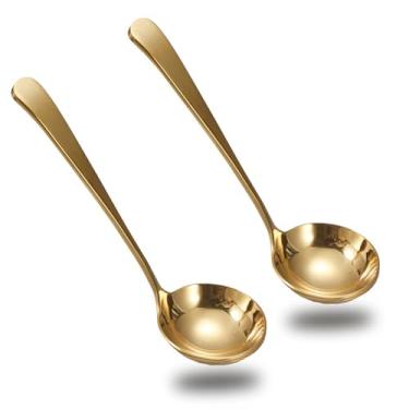Imagem de Asanta 2 peças de concha de sopa pequena, concha de molho de 19 cm, colher de concha de molho de aço inoxidável 304 durável, mini conchas de servir de cozinha para molhos, molhos, saladas, sopas