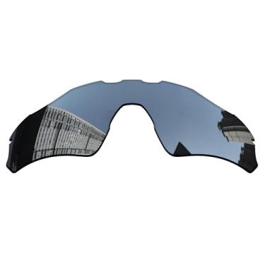 Imagem de Acefrog Lentes de reposição polarizadas de 1,5 mm para óculos de sol Oakley Radar EV Path OO9208, material atualizado, resistente a impactos - prateado cromado polarizado espelhado - 1,5 mm